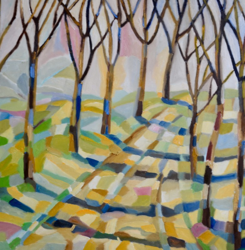 624 K Baumschatten  2020  80 x 80 cm  O  l auf Leinwand