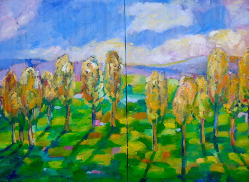 baeume a  see 2026  oel auf leinwand  80 cm x cm