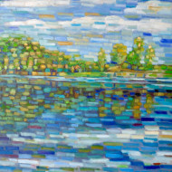 bergsee xi 2023  o  l auf leinwand  cm x cm