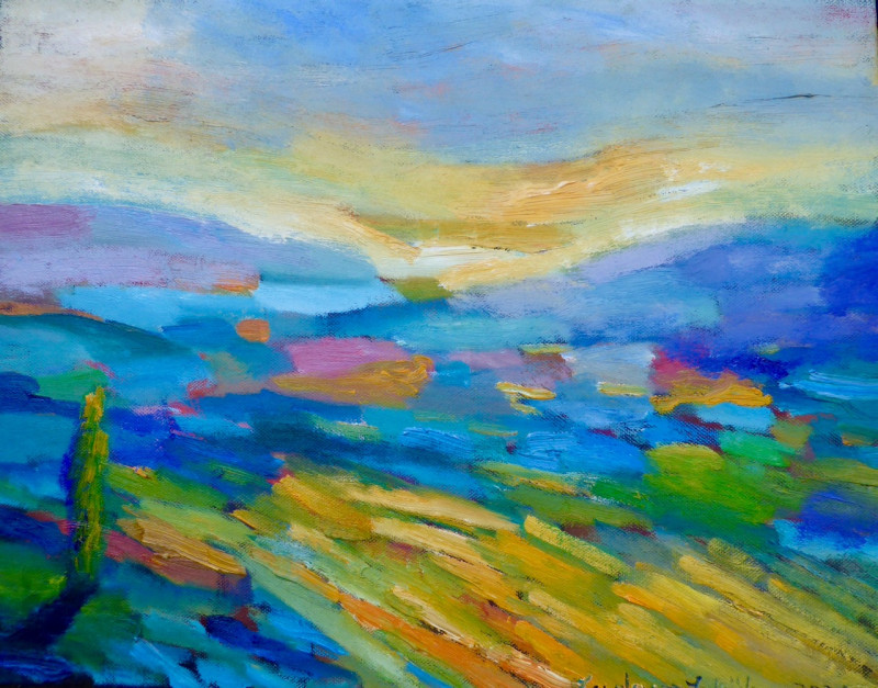 talblick ii 2026  oel auf leinwand     40 cm x cm