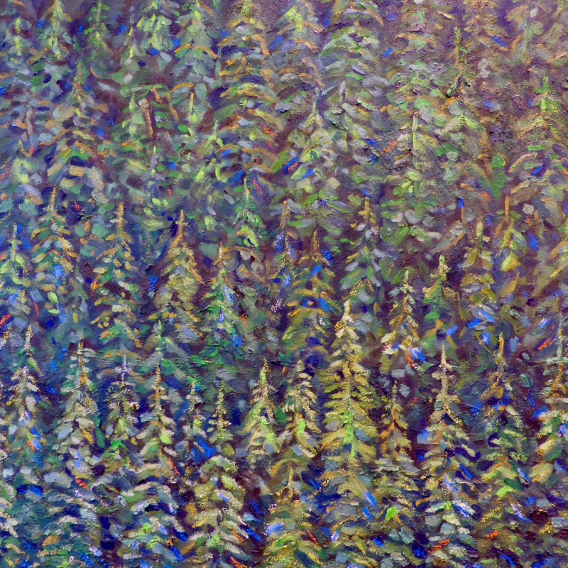 tannwald iii 2023  oel auf leinwand  cm x cm